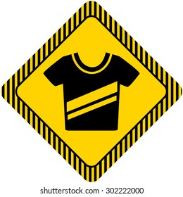 Icon of t-shirt with diagonal stripes print
