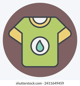 Icon Tshirt Stain. related to Laundry symbol. color mate style. simple design editable. simple illustration