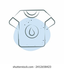 Icon Tshirt Stain. related to Laundry symbol. Color Spot Style. simple design editable. simple illustration
