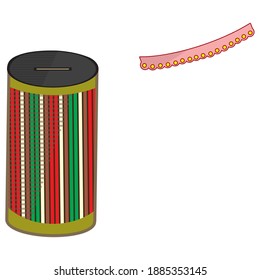
Icon Tube Finishing Ribbon Crafts Vector Infographic Gamplong