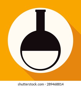 Icon Tube on white circle with a long shadow