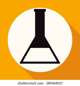 Icon Tube on white circle with a long shadow
