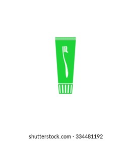 Icon tube of toothpaste.