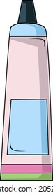 The icon of a tube of toothpaste, and cream, ointment. Flat style, on a white background. Vector tube icon.