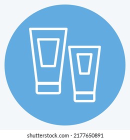 Icon Tubes. suitable for Spa symbol. blue eyes style. simple design editable. design template vector. simple symbol illustration