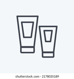 Icon Tubes. suitable for Spa symbol. line style. simple design editable. design template vector. simple symbol illustration