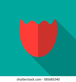 Icon of a Tulip in a flat design.