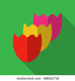 Icon of a Tulip in a flat design.