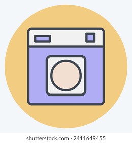 Icon Tumble Dryer. related to Laundry symbol. color mate style. simple design editable. simple illustration