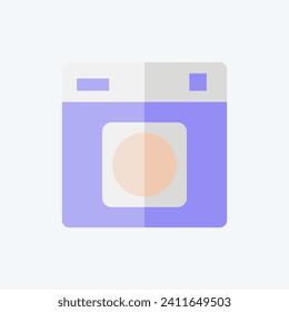 Icon Tumble Dryer. related to Laundry symbol. flat style. simple design editable. simple illustration
