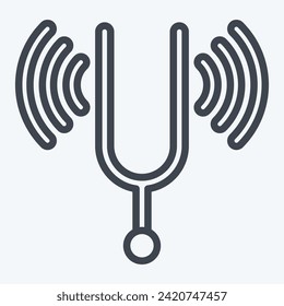 Icon Tuning Fork. related to Podcast symbol. line style. simple design editable. simple illustration