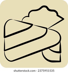 Icon Turban. related to India symbol. hand drawn style. simple design editable. simple illustration