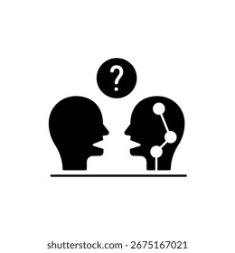 Icon a turing test, isolated against a clean background.