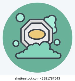 Icon Turkish Black Soap. related to Turkey symbol. color mate style. simple design editable. simple illustration