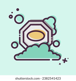Icon Turkish Black Soap. related to Turkey symbol. MBE style. simple design editable. simple illustration