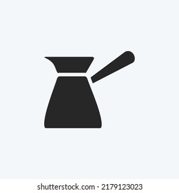 Icon Turkish Coffee Pot. suitable for Drink symbol. glyph style. simple design editable. design template vector. simple symbol illustration