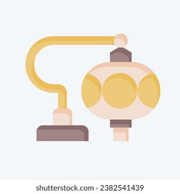 Icon Turkish Glass Lamps. related to Turkey symbol. flat style. simple design editable. simple illustration