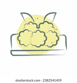 Icon Turkish Meatball. related to Turkey symbol. Color Spot Style. simple design editable. simple illustration