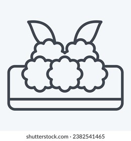 Icon Turkish Meatball. related to Turkey symbol. line style. simple design editable. simple illustration