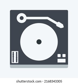 Icon Turntable. suitable for Home symbol. glyph style. simple design editable. design template vector. simple symbol illustration