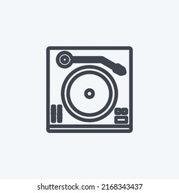 Icon Turntable. suitable for Home symbol. line style. simple design editable. design template vector. simple symbol illustration