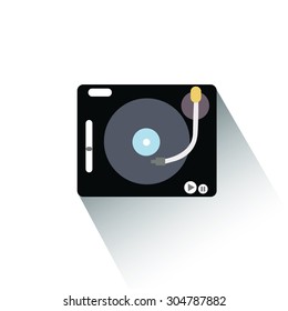 icon turntable with a vinyl record