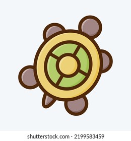Icon Turtle Meat. suitable for seafood symbol. flat style. simple design editable. design template vector. simple illustration
