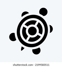 Icon Turtle Meat. suitable for seafood symbol. glyph style. simple design editable. design template vector. simple illustration