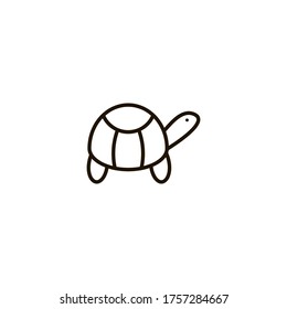 The icon of turtle. Outline illustration vector. Pictogram for web page, mobile app, promo. UI UX GUI design element. Editable stroke. Vector.
