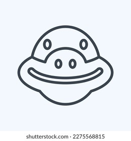 Icon Turtle. related to Animal Head symbol. simple design editable. simple illustration