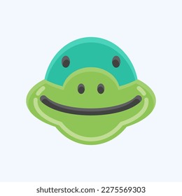 Icon Turtle. related to Animal Head symbol. simple design editable. simple illustration
