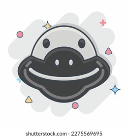 Icon Turtle. related to Animal Head symbol. simple design editable. simple illustration