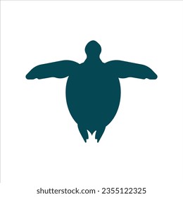Icon. Turtle silhouette. Vector illustration.