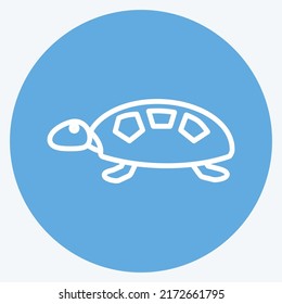 Icon Turtle. suitable for Sea symbol. blue eyes style. simple design editable. design template vector. simple symbol illustration