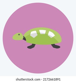 Icon Turtle. suitable for Sea symbol. flat style. simple design editable. design template vector. simple symbol illustration