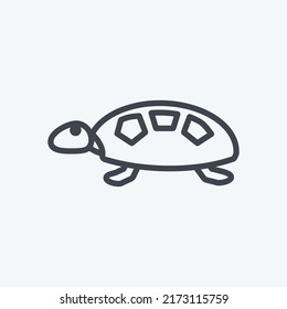 Icon Turtle. suitable for Sea symbol. line style. simple design editable. design template vector. simple symbol illustration
