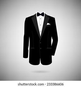 icon tuxedo on a light background