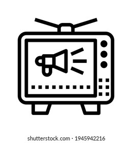 Icon Tv With Style Outline