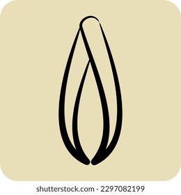 Icon Tweezers. related to Barbershop symbol. glyph style. Beauty Saloon. simple illustration