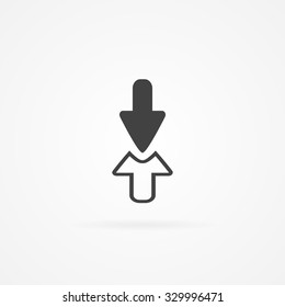 Icon of two arrows pointing in different direction.