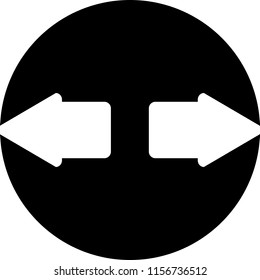 The icon with two arrows pointing in opposite directions