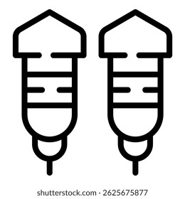 Icon of two bird feeders hanging and providing food for wild birds