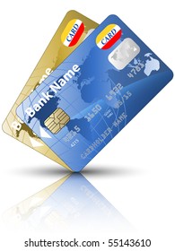 Icon Of A Two Credit Cards, Vector