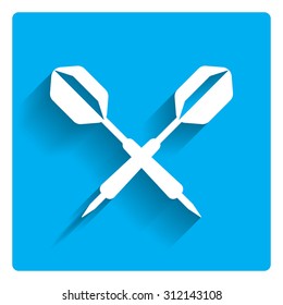 Icon of two crossed darts
