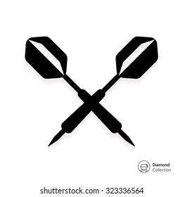 Icon of two crossed darts