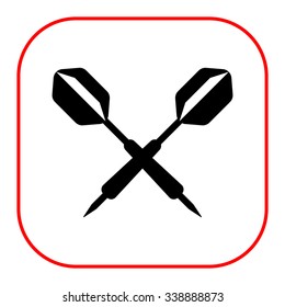 Icon of two crossed darts