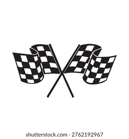 icon of two crossed racing flags or checkered flags