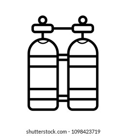 Icon of two diving cylinders 