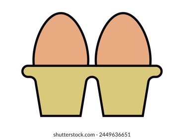 Icon of two eggs in an egg cup.