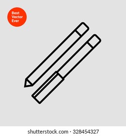 Icon of two eyeliners with and without cover